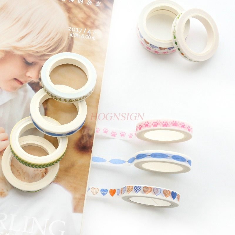 Masking Tape Thin - 1ロールの紙テープ、フォトアルバム、手書き日記、DIY成長マニュアル、極薄の仕切り線、装飾材料、ステッカー
