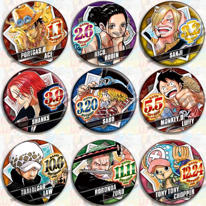 Model Kit One Piece Bandai - ワンピースアニメバッジセット公式グッズ2020誕生日コレクションルフィゾロチョッパーサボエースコスプレアクセサリーピンギフト