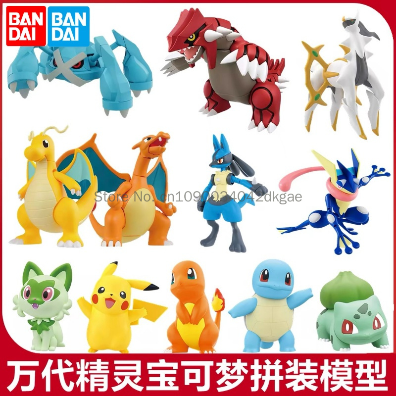 Model Kit Quick Mew - オリジナルバンダイポケモンモデルキットクイックアニメピカチュウヒトカゲミュウイーブイアクションフィギュア組立モデルのおもちゃ子供のためのギフト