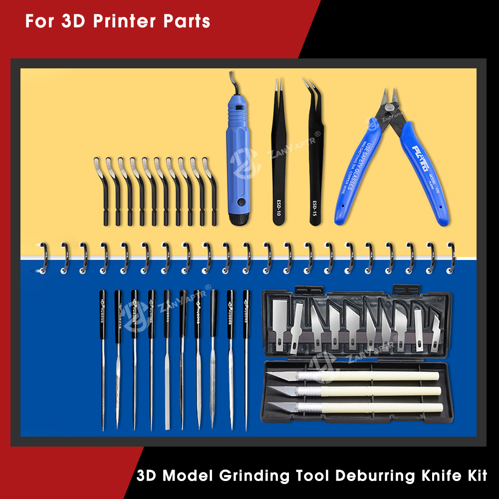 Model Kit Cutter - 3D モデル研削ツールバリ取り彫刻ナイフキット彫刻ツール DIY ファイルカッタースクレーパートリミングツール 3D プリンタ部品