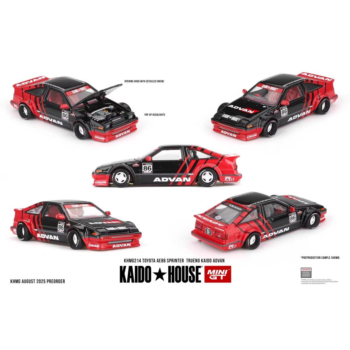 Model Kit Ae86 - カイドーハウス + MINIGT 1:64 トヨタ AE86