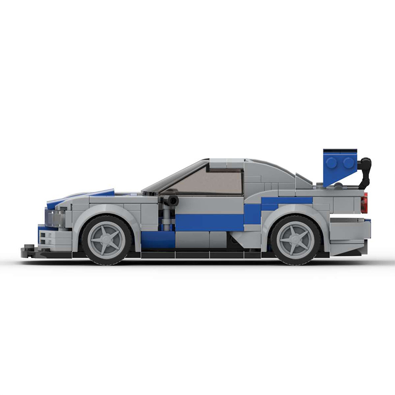 Model Kit R34 - InhawBrick スピードレーシングスポーツ車両レーサースカイライン R34 V2 車ビルディングブロックレンガセットモデルのおもちゃ大人のためのギフト