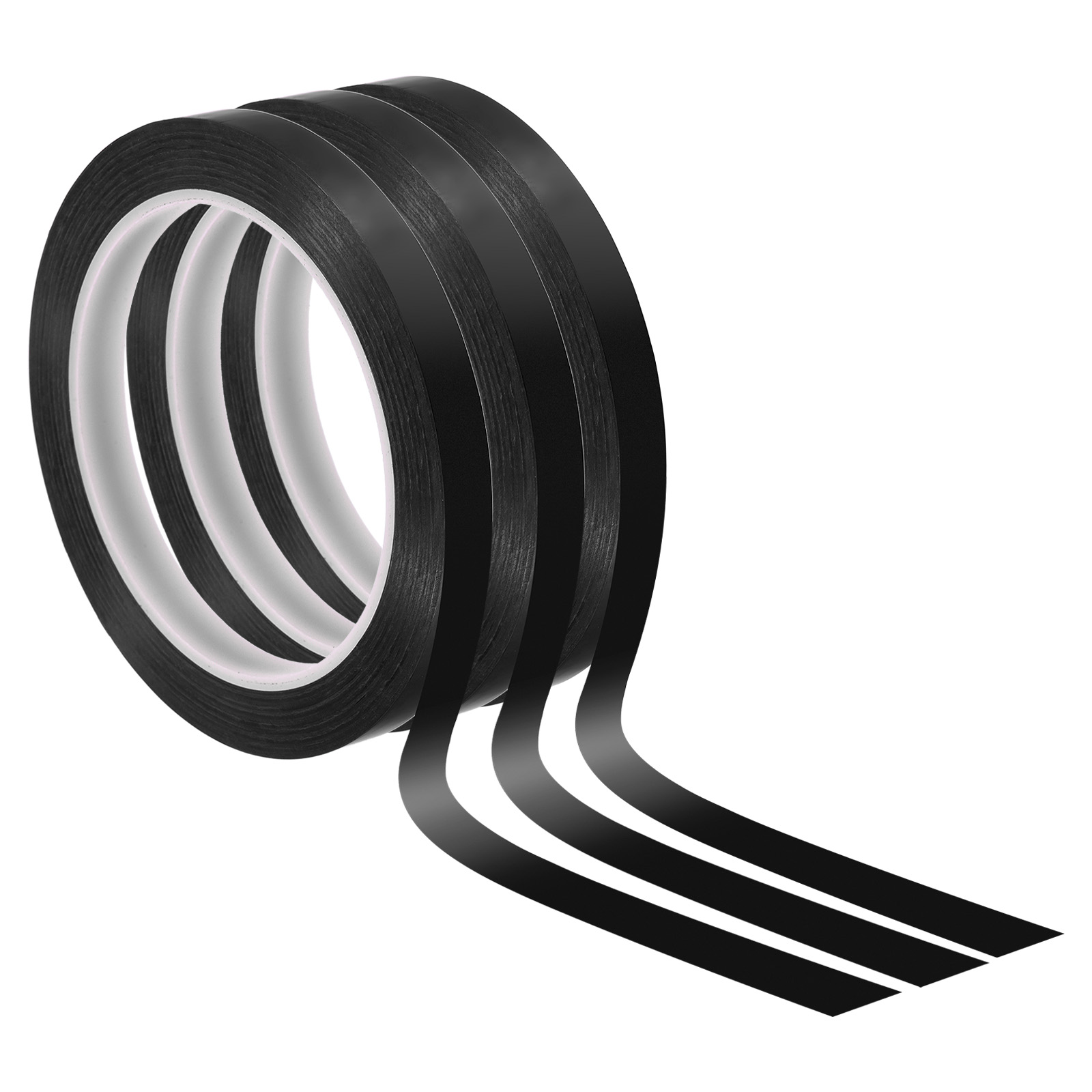 Masking Tape Thin - 3/5 個 2/5/12 ミリメートルアートホワイトボードテープマーキングテープ PET 自己粘着薄型ドライイレーステープグラフィックチャートテープ