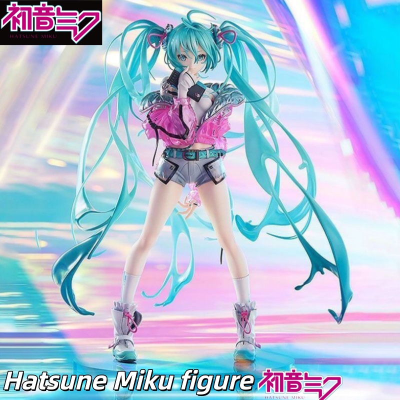 Model Kit Car - 三矢山舞初音ミクツインテールフィギュア、可愛いアニメガール車のダッシュボード飾り＆ギフト