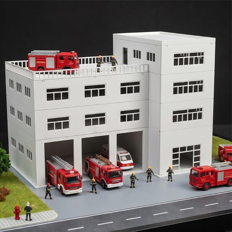 Model Kit Instructions - 現実的なガレージ建物モデルキット創造的な遊びとディスプレイのための正確な ABS 部品 1/64 1 1