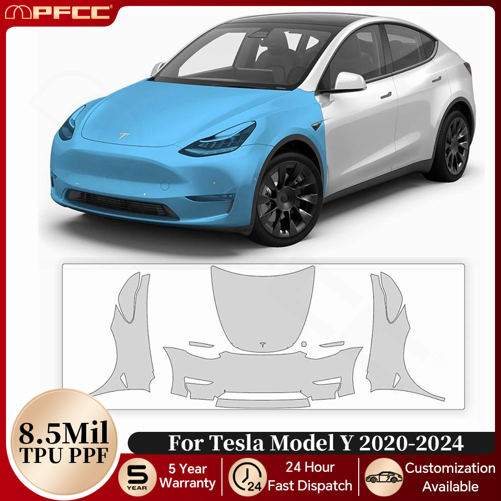Model Kit Instructions - テスラ モデルY 2020-2024用 カット済みPPF 9ミルTPU塗装保護フィルム フルキット