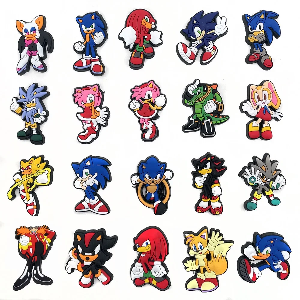 20 ピース/セットゲーム漫画ハリネズミ穴靴靴花のおもちゃソ - Model Kit Sonic のレビューと価格