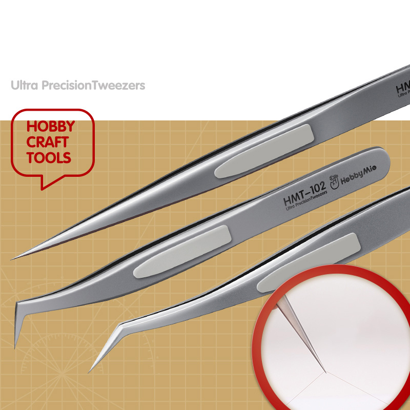 HMT101 角度付きストレート帯電防止デカールピンセットプ - Model Kit Tweezers のレビューと価格