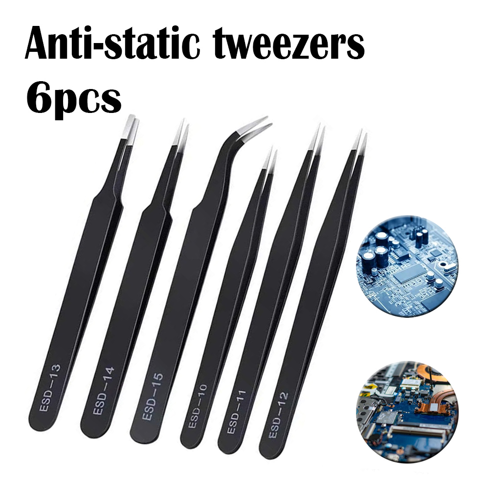 VETUS 帯電防止ステンレス鋼ピンセット Set6PC1. - Model Kit Tweezers のレビューと価格