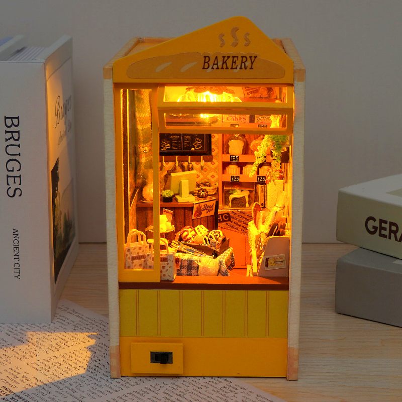 DIY木製ブックヌーク挿入棚キット、ミニチュアモデルキット、 - Model Kit Japan Shop のレビューと価格