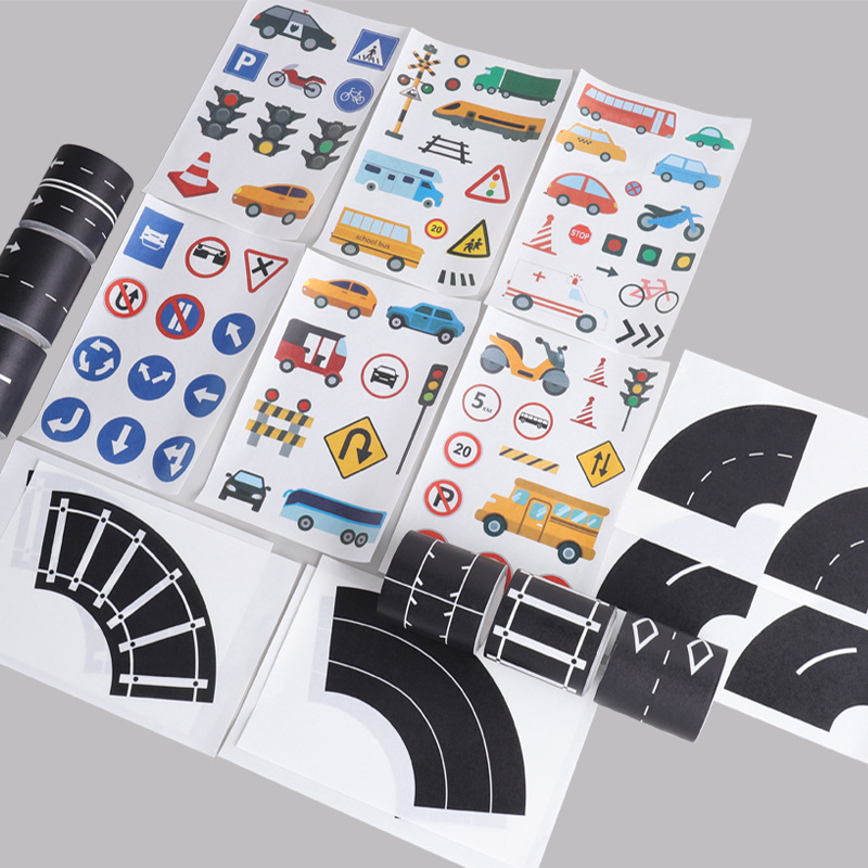 装飾的な道路と鉄道のデザイン紙テープ、鉄道と高速道路の装飾テ - Masking Tape Thin のレビューと価格
