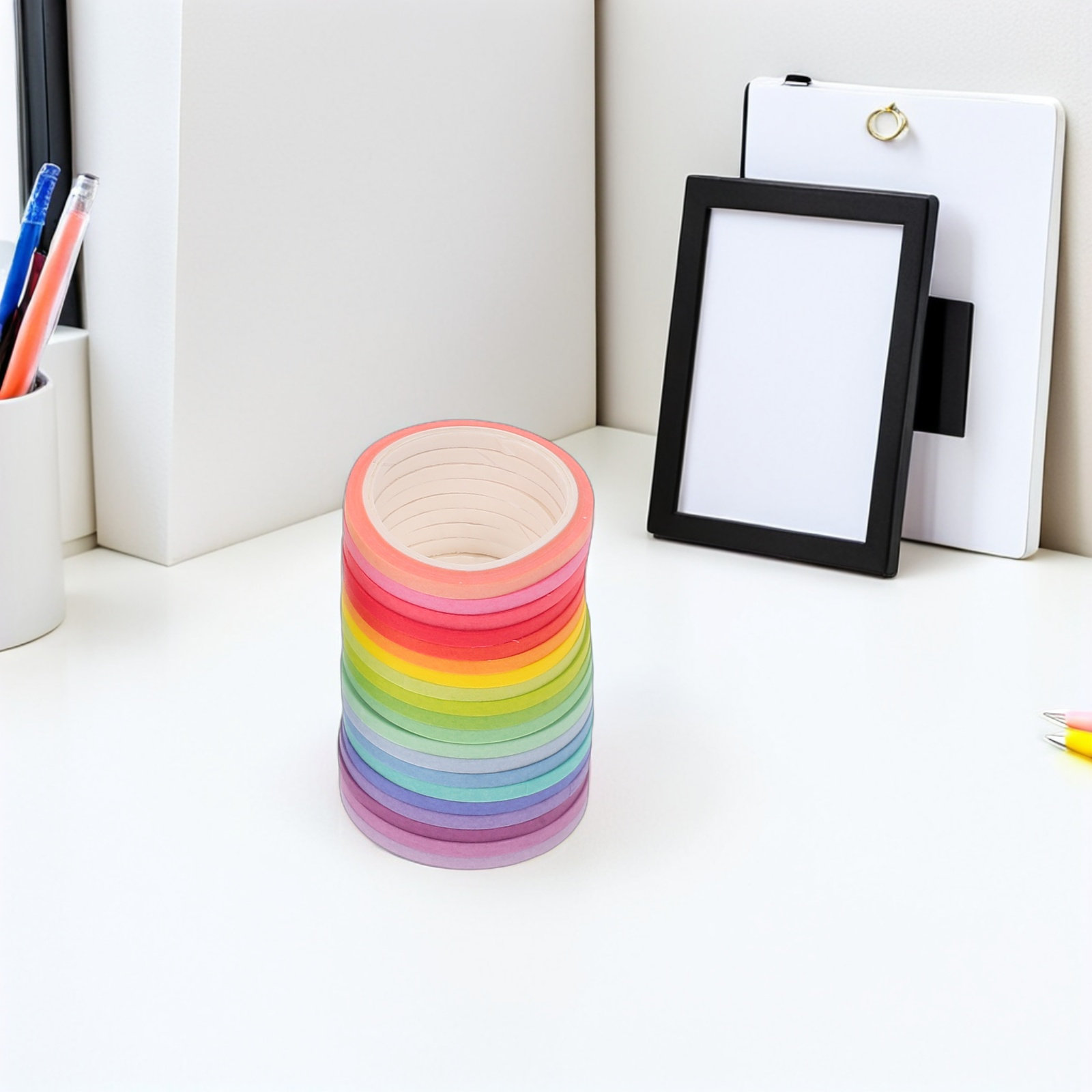 60 ロール ジャーナリング マスキングテープ セット カラ - Masking Tape Thin のレビューと価格