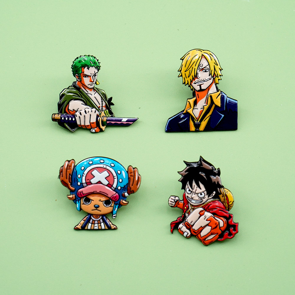4個セット 漫画ワンピース ルフィ ブローチセット ファッシ - Model Kit One Piece Bandai のレビューと価格