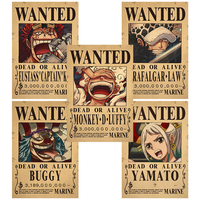 アニメ ルフィ ギア5 ワンピース 指名手配ポスター 四皇  - Model Kit One Piece Bandai のレビューと価格