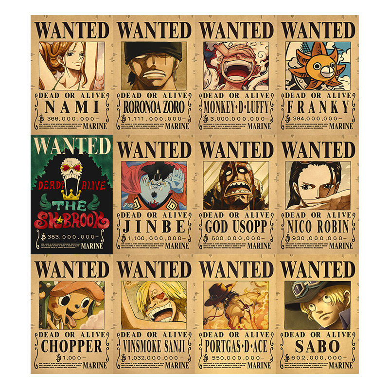 アニメ ルフィ ギア5 ワンピース 指名手配ポスター 四皇  - Model Kit One Piece Bandai のレビューと価格