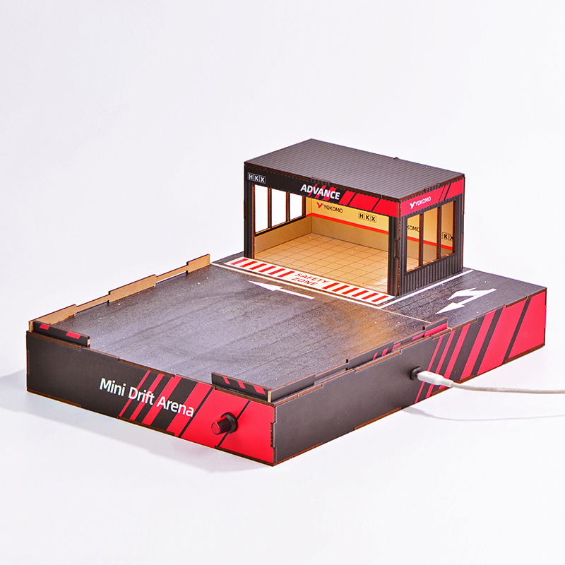 1:64スケールDIYドリフトトラックジオラマ（回転ステージ - Model Kit Car のレビューと価格
