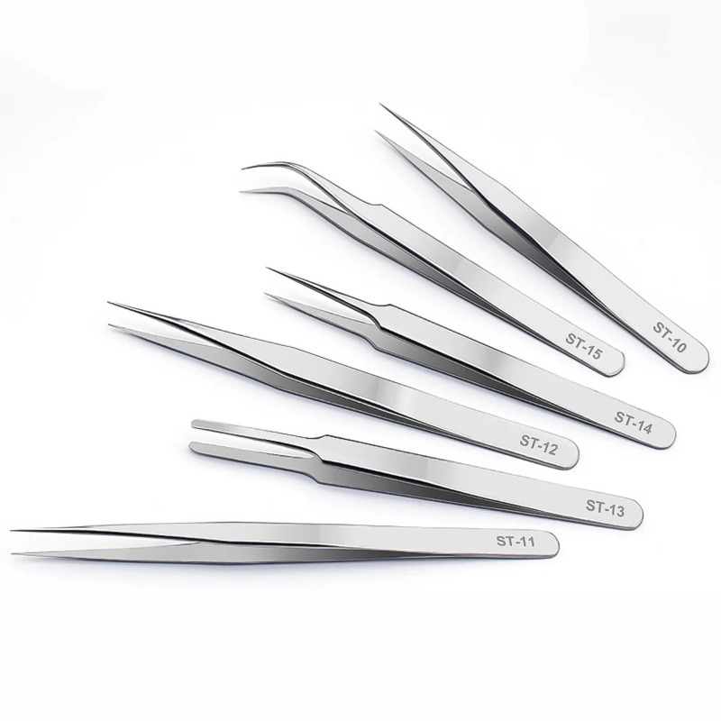 精密ESD帯電防止ピンセットセット、電子修理やプロセスモデリ - Model Kit Tweezers のレビューと価格