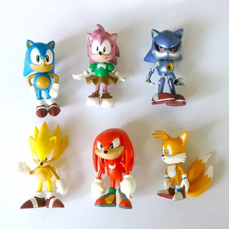 セットミニかわいい 6 個ソニック PVC キャラクターおも - Model Kit Sonic のレビューと価格