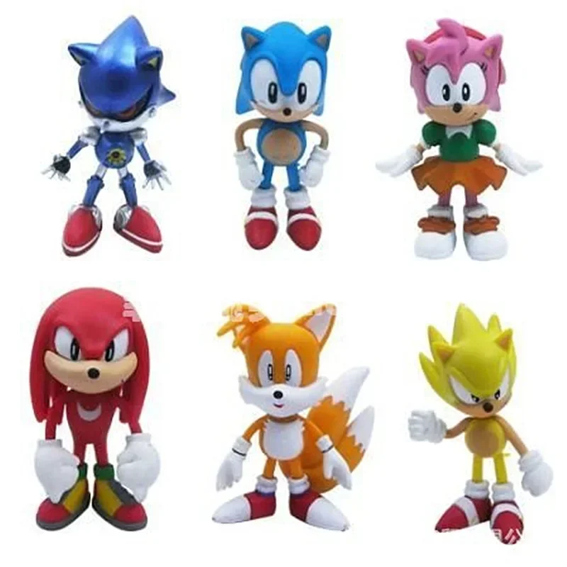 セットミニかわいい 6 個ソニック PVC キャラクターおも - Model Kit Sonic のレビューと価格
