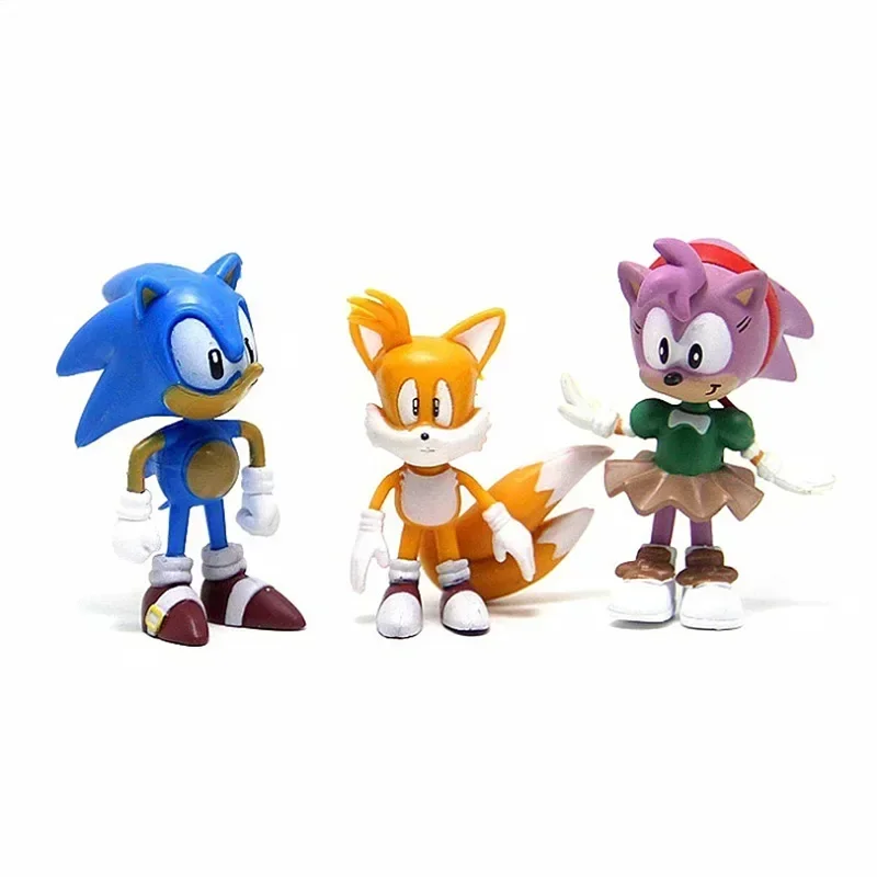 セットミニかわいい 6 個ソニック PVC キャラクターおも - Model Kit Sonic のレビューと価格
