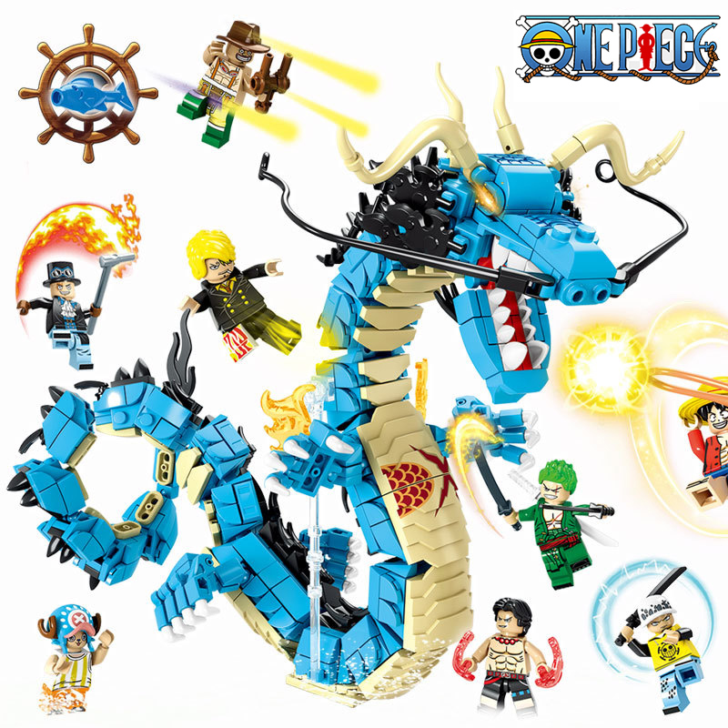 8in1 ワンピースビルディングブロックブルードラゴンカイド - Model Kit One Piece Bandai のレビューと価格