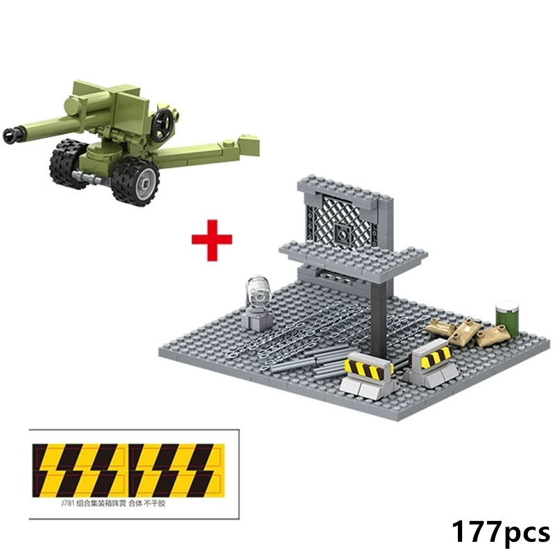 軍事警察陸軍基地防衛壕司令部コンテナ監視塔ビルディングブロッ - Model Kit Toy のレビューと価格