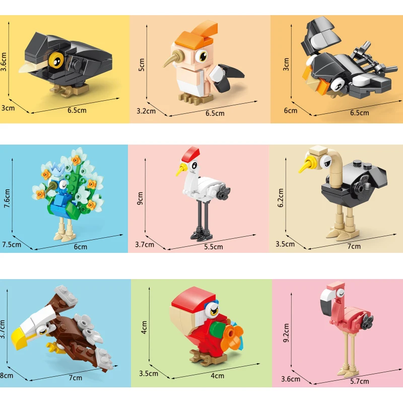 レンガ動物鳥パラダイス カラス オウム オウム イーグル フ - Model Kit Toy のレビューと価格