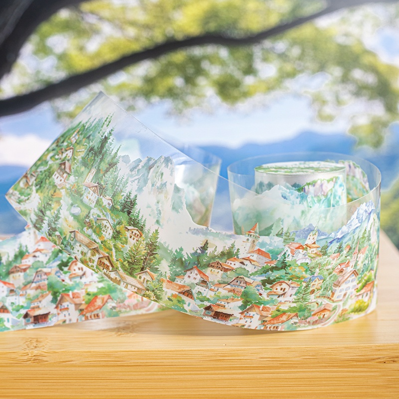 6ロール 6Cm×200Cm 村をテーマにしたテープ ペット - Masking Tape Thin のレビューと価格